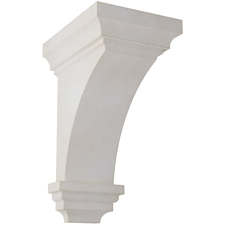 Ekena Millwork 5"W x 5 3/4"D x 10"H Medium Jefferson Wood Vintage Decor Corbel, Chalk Dust White CORWD05X05X10JEWH
